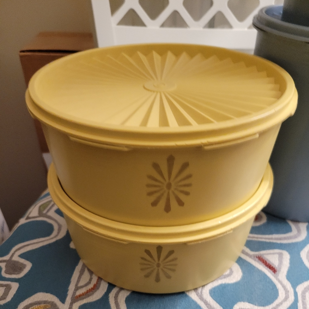 Vintage tupperware storage containers